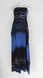 Vestido feminino preto e azul 