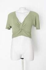 Blusa riachuelo feminina verde com Sobreposição