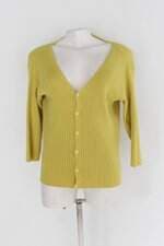 Cardigan feminino amarelo