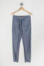 Calça de tecido tricia feminina azul com Faixa na Cintura