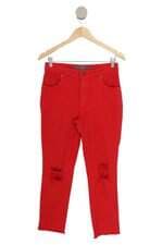 Calça de sarja Loft 747 vermelha