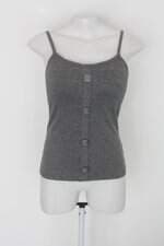 Blusa de alcinha feminina cinza com Bojo