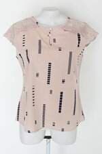 Blusa amy fashion feminina rosa com Renda