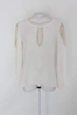 Blusa feminina branca manga longa 