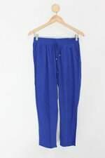 Calça de tecido feminina azul