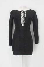 Vestido fabulous agilita feminino preto com Recortes