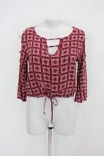 cropped lk&co. feminino estampado com Recortes