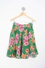 Saia feminina verde estampada