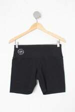 Shorts feminino preto com Hotfix