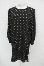 Vestido ateen feminino preto com Forro