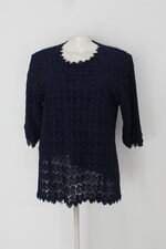 Blusa de renda feminina roxa com Forro