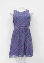 Vestido c&a feminino estampado com Forro e Aplique