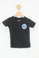 Camiseta Infantil quiksilver kids preta com silk