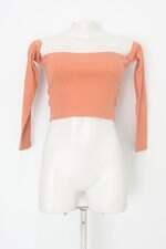 Blusa cropped amah feminina laranja
