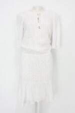 Vestido brasil em gotas feminino branco com Forro