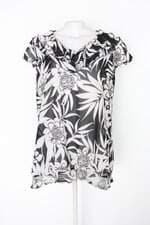 Blusa anne claude feminina estampada com Sobreposição e Transparência