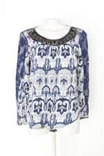 Blusa dream feminina azul com Recortes e Renda