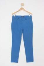 Calça de sarja mixed feminina azul com Nervura