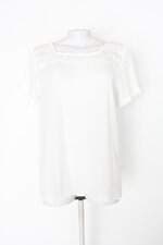Blusa renner feminina branca com Plissado e Renda
