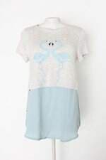 Blusa namine feminina cinza com sobreposiçao