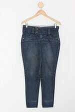 Calça de sarja cris feminina com Aplique