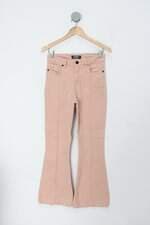 Calça de sarja canal feminina rosa