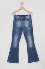 Calça Jeans Guess Los Angeles Feminina Flare Azul