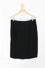 Saia feminina preta com Forro e Nervura