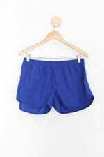 Shorts feminino azul com Cós com elástico