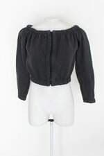 cropped moleton feminino cinza