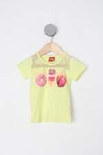 Blusa Infantil kyly amarela com recortes e silk