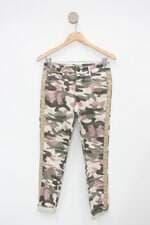 Calça de sarja marisa feminina militar com Recortes