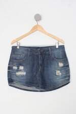 Saia Jeans love feminina azul