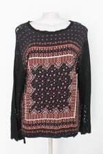 Blusa french kiss feminina preta com Recortes