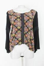 Blusa french kiss feminina preta com Recortes