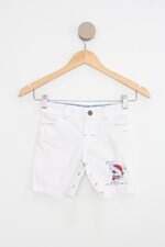 Bermuda Infantil branca com Bordado