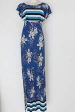 Vestido feminino azul estampado