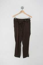 Calça de tecido feminina marrom