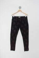 Calça de sarja topshop moto feminina estampada