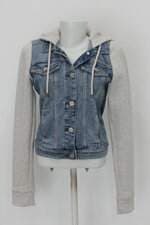 Jaqueta hollister feminina bicolor com Recortes