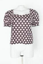 Blusa feminina marrom estampada 
