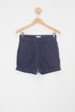 Shorts pury feminino azul com Pregas