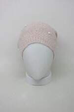 Gorro feminino rosa com pom pom
