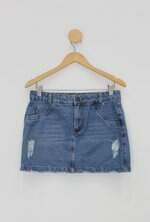 Saia Jeans Ariene feminina azul