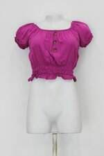 Blusa cropped feminina rosa com Bordado