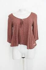 Blusa double agent feminina marrom estampada
