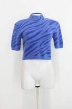 Blusa cropped feminina azul