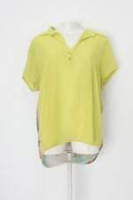 Blusa dengosa feminina amarela com Barra Mullet e Transparência