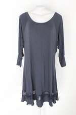 Vestido merckado da mulher feminino cinza com Bordado