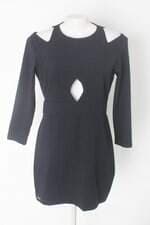 Vestido feminino azul com Recortes